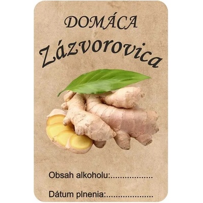 Etiketa na domácu Zázvorovicu