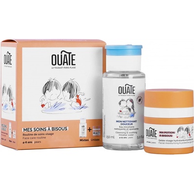 OUATE Face Care Routine My Kissable Potion gélový krém pre deti 30 ml + My Soft Cleanser čistiaca micelárna voda pre deti 150 ml