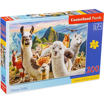 Image 1 of Castorland Пъзел Castorland от 200 части - Селфи с лами (B-222193)