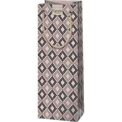 Cardex Подаръчна торбичка, сиво и синьо, за бутилка