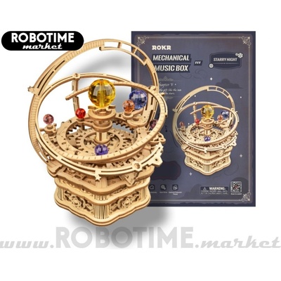 RoboTime 3D skládačka hrací skříňky Historický orloj AMK51 101 ks