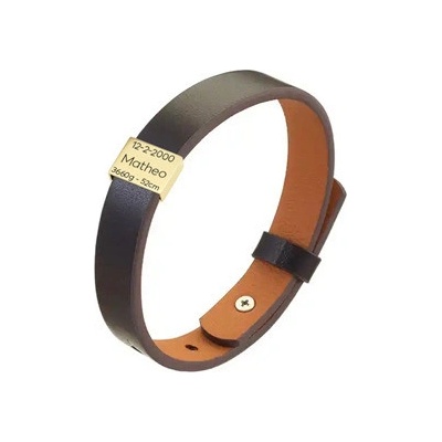 Šperky4U Personalizovaný pánský kožený náramek OPA231