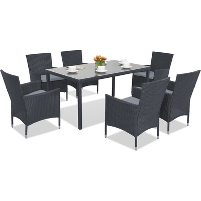 Garden Point Milan/Grenada 6 Garden Point антрацит техноратан градински мебели (GAP1393-6)