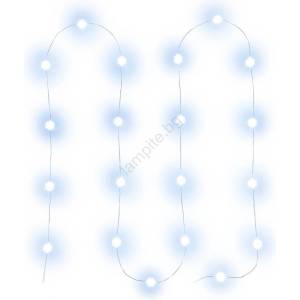 Retlux - LED светлинен низ 20xLED/2xAA 2, 3m студено бяло (FT0007)