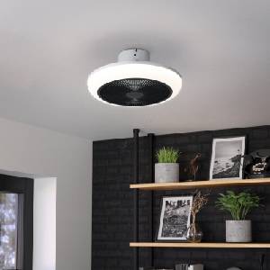 EGLO 35198-LED таванен вентилатор SAYULITA, 3×LED/8, 5W/230V, Ø45, 5 см, черен, с дистанционно управление (EG35198)