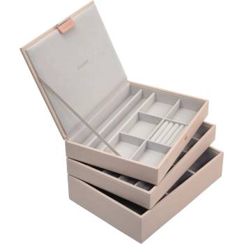 Stackers Ковчеже за бижута Stackers тройно cлassic светлорозово-сиво (73775)