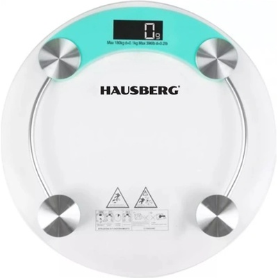 Hausberg HB-6000BL синя стъклена везна за баня (HB-6000BL)