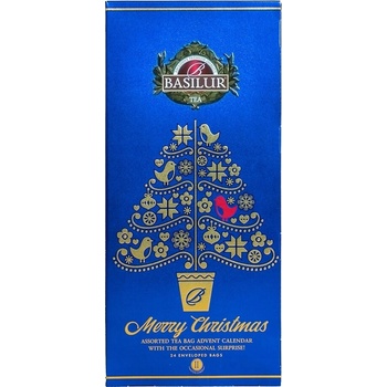 Basilur CHRISTMAS ADVENT CALENDAR VII čajový adventný kalendár 24 príchutí