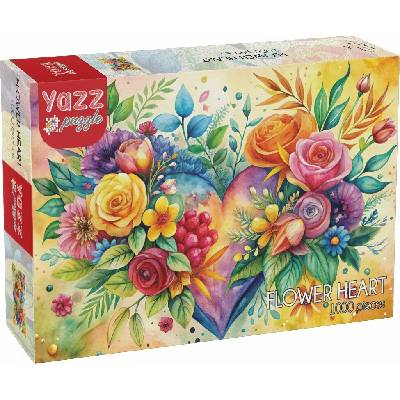 YAZZ Květinové srdce 1000 dílků