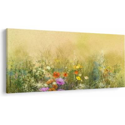 Obraz - Malovaná louka, jednodílný 200x100 cm