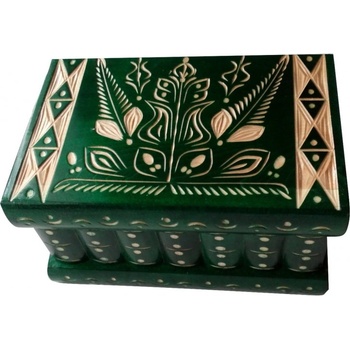 Magic Puzzle Box Кутия за бижута магическа дървена кутия за пъзели със скрит ключ предизвикателство отваряне на тайно хранилище (_411c1f113)