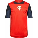 FOX Yth Defend Ss Elevated Fluorescent Red