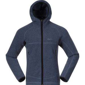 Bergans Мъжки вълнен пуловер Bergans Vaagaa Merino Terry Midlayer Hoodie Fleece jacket - Granite Blue (005-7810-0112)