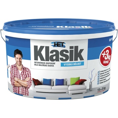 HET KLASIK Interiérová snehobiela farba 4 kg snehovobiela