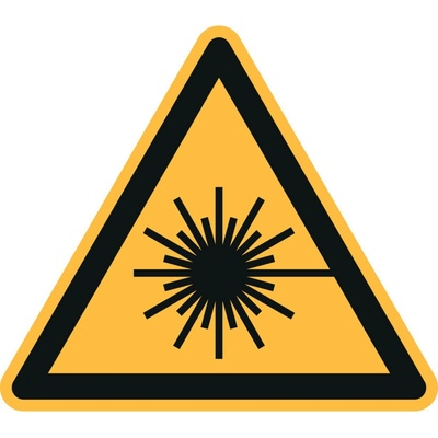 Značka Laserové žiarenie, ISO 7010, samolepka, , 200 mm, 10 ks