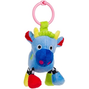 Canpol babies Мека дрънкаща играчка Canpol - Crazy Animals, синя кравичка (2/284b) - ozone