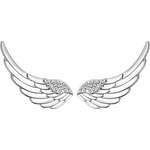 Silenti Jewelry Сребърни обеци "Криле" - Големи - 2.5см