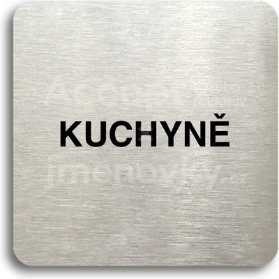 ACCEPT Piktogram kuchyně - stříbrná tabulka - černý tisk bez rámečku