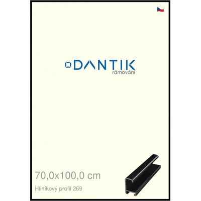 DANTIK rám na obraz 70 x 100 Černá lesklá