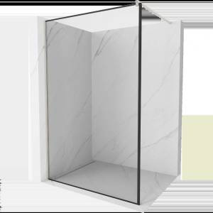 Mexen Kioto душ стена Walk-in 50 x 200 см, черна рамка 8 мм, четкан никел - 800-050-101-97-70 (800-050-101-97-70)