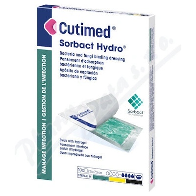 Cutimed Sorbact Hydro antimik.krytí 7.5 x 7.5 cm 10 ks