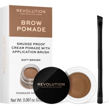 Revolution PRO Brow Pomade pomáda na obočie Soft Brown 2,5 g