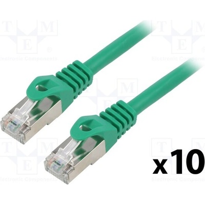 Lanberg PCF6-20CC-0100-G Patch F/UTP Cat 6 RJ45 vidlice z obou stran lanko CCA