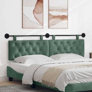 vidaXL Висяща табла Морско зелено 170 x 55 x 7 см Кадифе (42032176)