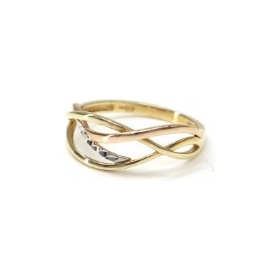 Pattic Prsten z tříbarevného zlata BA03401