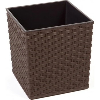 Lamela Designový květináč JUKA RATTAN 25 x 25 cm hnědý