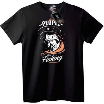 NOONEBRAND Тениска Готините Хора Правят Риболов - 7XL, Black