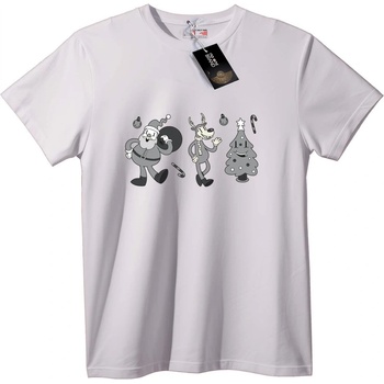 NOONEBRAND Тениска Коледно забавление - L, White