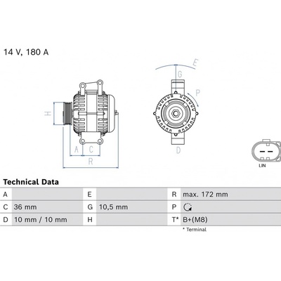 generátor BOSCH 0 986 086 030