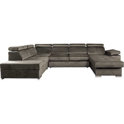 Диван Lamora U сиво кафяв десен