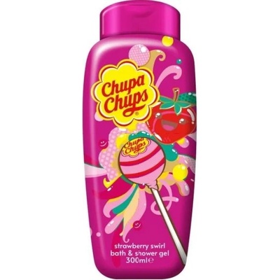 Chupa Chups Strawberry detský sprchový gél a pena do kúpeľa 300 ml