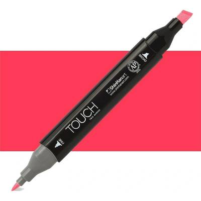 Lihová fixa TOUCH oboustranná Fine & Chisel, Fluorescent coral red (F121)
