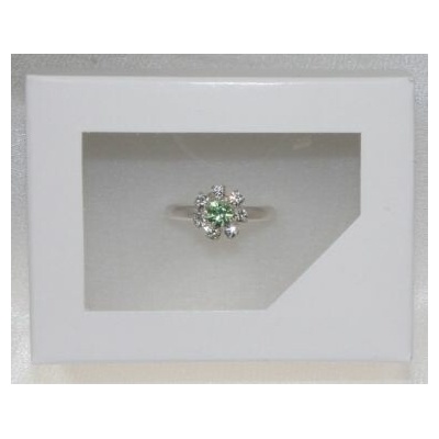 Prsteny dárkově 5810-0001+E21 MS01 Světle zelená krystal