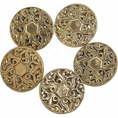 Výprodej Mosazný knoflík s rozetou 26mm 1ks - Outlet – Zboží Dáma