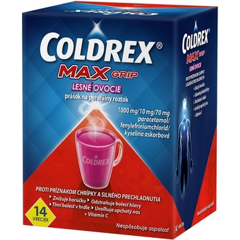 Coldrex Maxgrip Lesné ovocie plo.por. 14 x 7,6 g