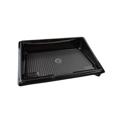 ECOFOL Plastová miska na SUSHI PET 183x128x30 mm černá bal/70 ks