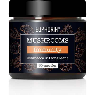 Euphoria Euphoria, Houbové kapsle Immunity, Echinacea & Lions Mane 30 kapslí