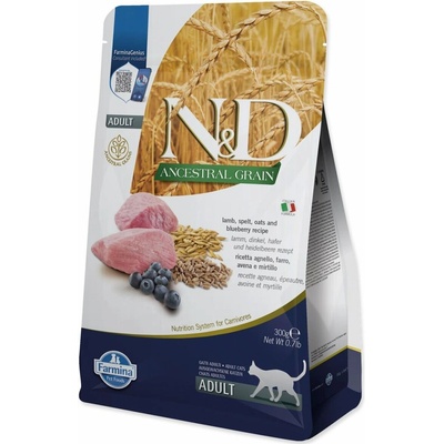 N&D cat LG adult lamb, spelt, oats&blueberry 300 g