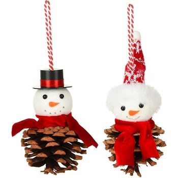 LAALU Súprava 2 ks dekorácií: Snehuliak mix 9 cm