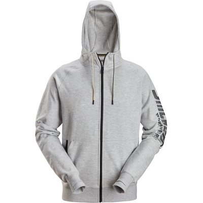 Snickers WORKWEAR mikina na zip s kapucí šedá