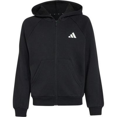 Adidas Детско яке за тренировка adidas Kid's Seasonals Collegiate Typography Full Zip Training jacket - Black / White - размер 128 (EU) (704-6495-0112)