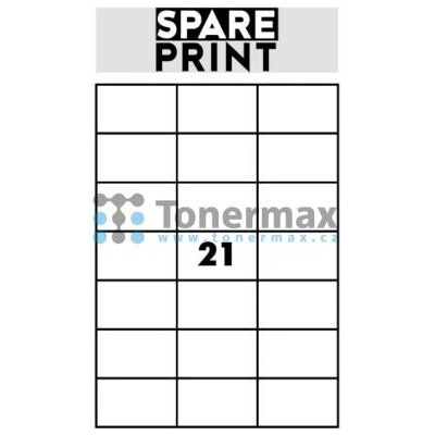 Spare Print Premium A4 21 etiket 70x42,3 mm 100 archů bílé