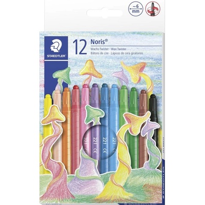 Staedtler "Noris Club" vysúvateľné voskovky 12 rôznych farieb