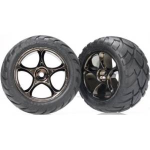 Traxxas колело 2.2", диск Tracer черен хром, гуми Anaconda (2) (заден)