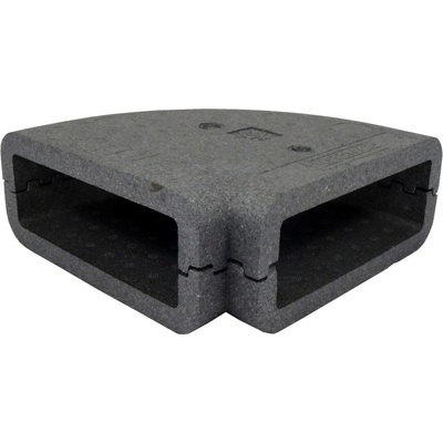 Dalap Изолация за правоъгълно хоризонтално PVC коляно 90°, 204x60 мм (4005)