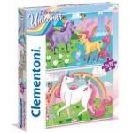 Clementoni Set Duo, Clementoni, Supercolor, I Believe In Unicorns, Puzzle, For Girls, 3+ years, 2 x 20 pcs